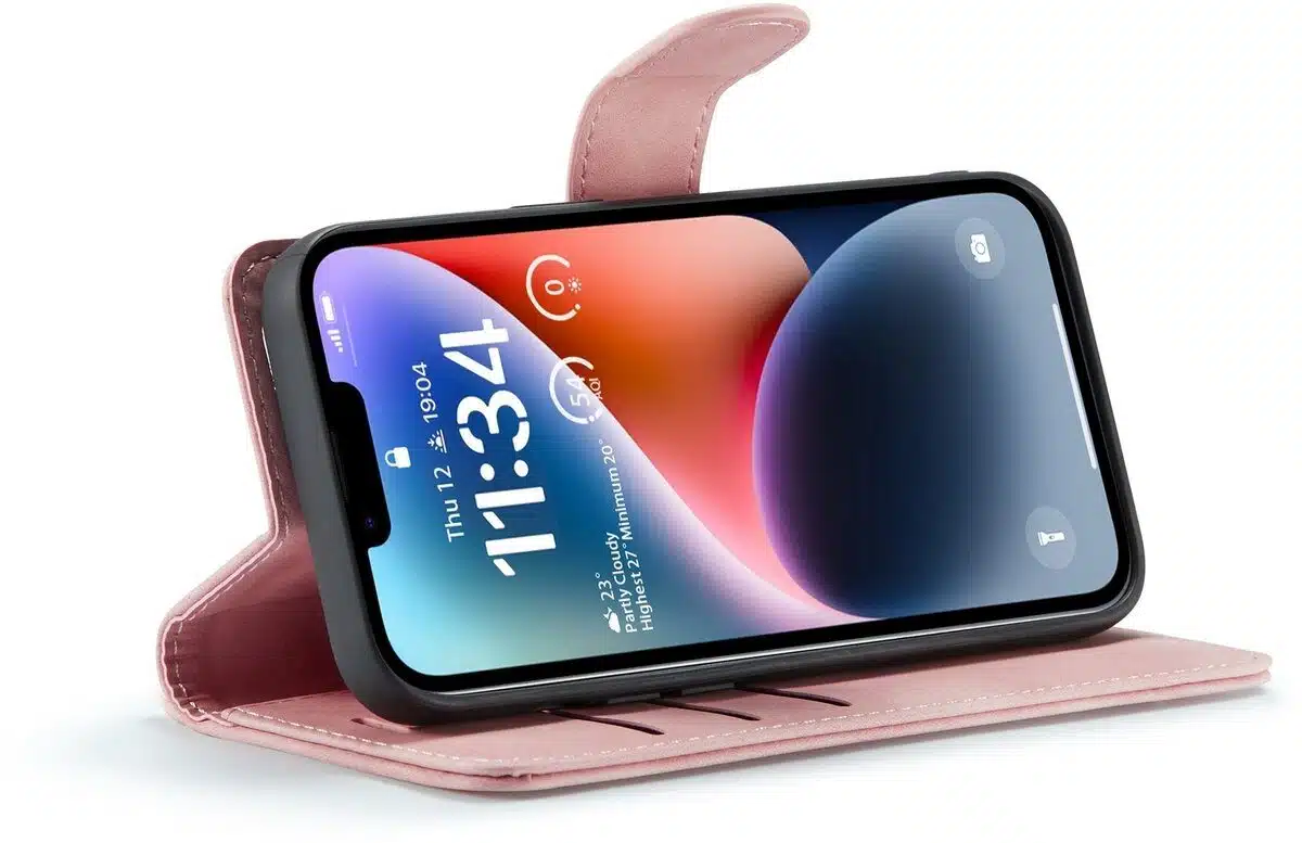 Cityhoesje-Bookcase 2 in1 iPhone 16e-17e-Roze - Afbeelding 5