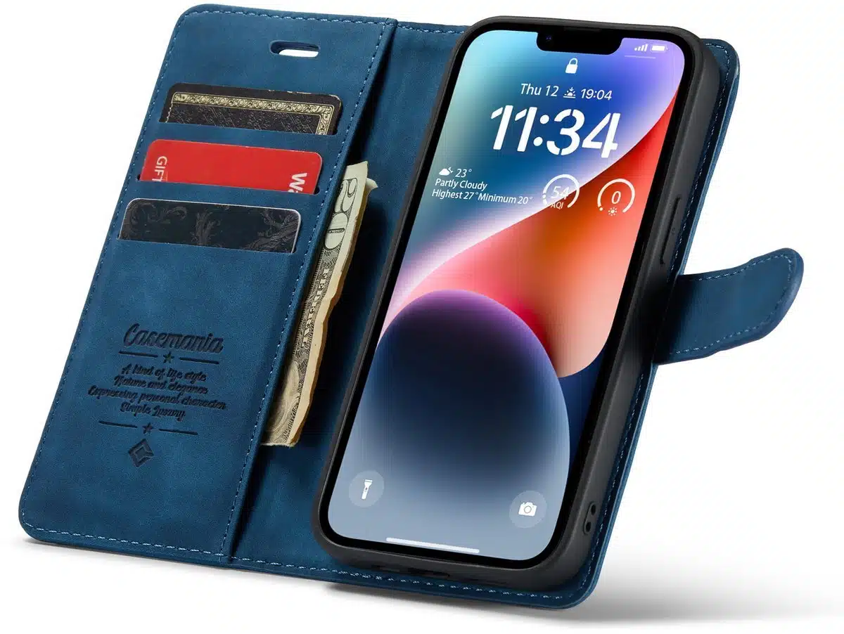 Casemania-2-in-1-Magnetic-Case-iphone-16E-Donker-Blauw-5-Cityhoesje.nl