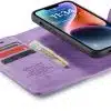Casemania-2-in-1-Magnetic-Case-iphone-16E-Paars-3-Cityhoesje.nl