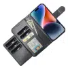 Multiple Pockets Magnetic 2 in 1 Wallet Samsung S25-Zwart-4-Cityhoesje.nl
