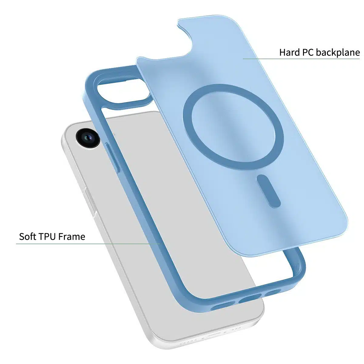 Solidenz - Backcover iPhone 16e-17e FrostMag – Sierra blauw - Afbeelding 4
