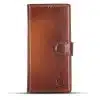 Solidenz Moda – Geschikt voor – Samsung S25 Ultra – Echt leren – Bookcase – DonkerBruin - Thumbnail Image 1