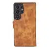 Solidenz Moda – Geschikt voor – Samsung S25 Ultra – Echt leren – Book Case – Lichtbruin - Thumbnail Image 2
