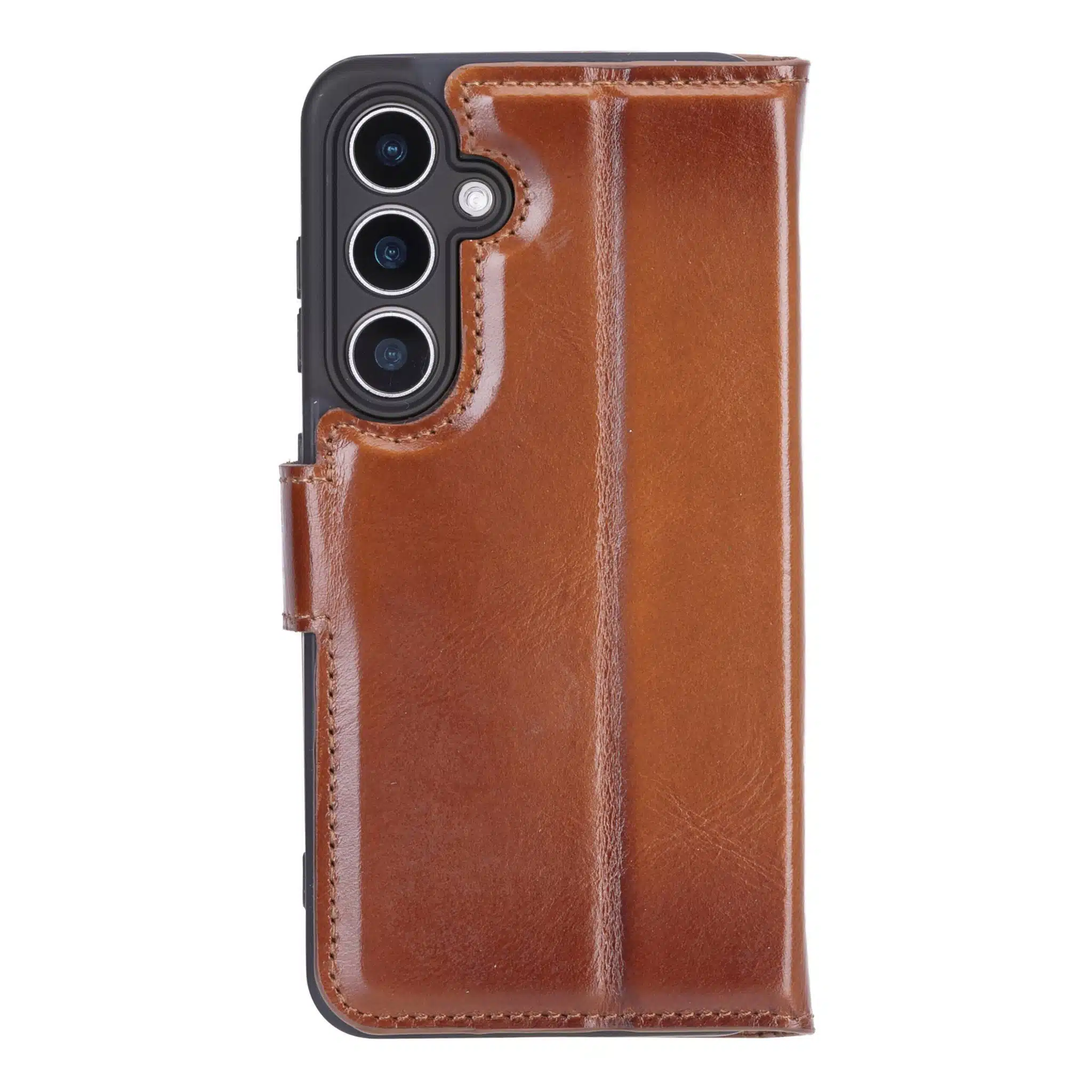Solidenz Moda Book - Geschikt voor - Samsung S24/S25 - leren - Bookcase -Donker Bruin - Afbeelding 2