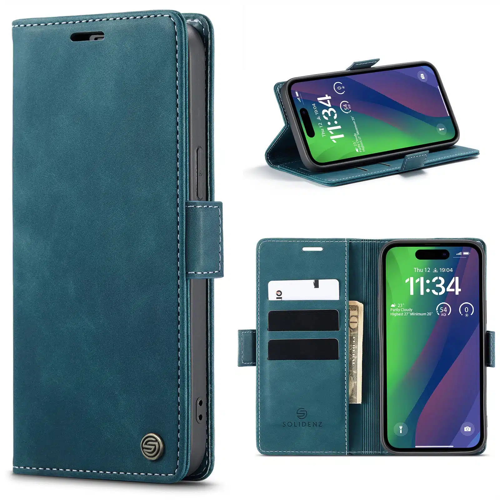 Solidenz - Urban - Bookcase - iPhone 16e-17e - Blauw - Afbeelding 1