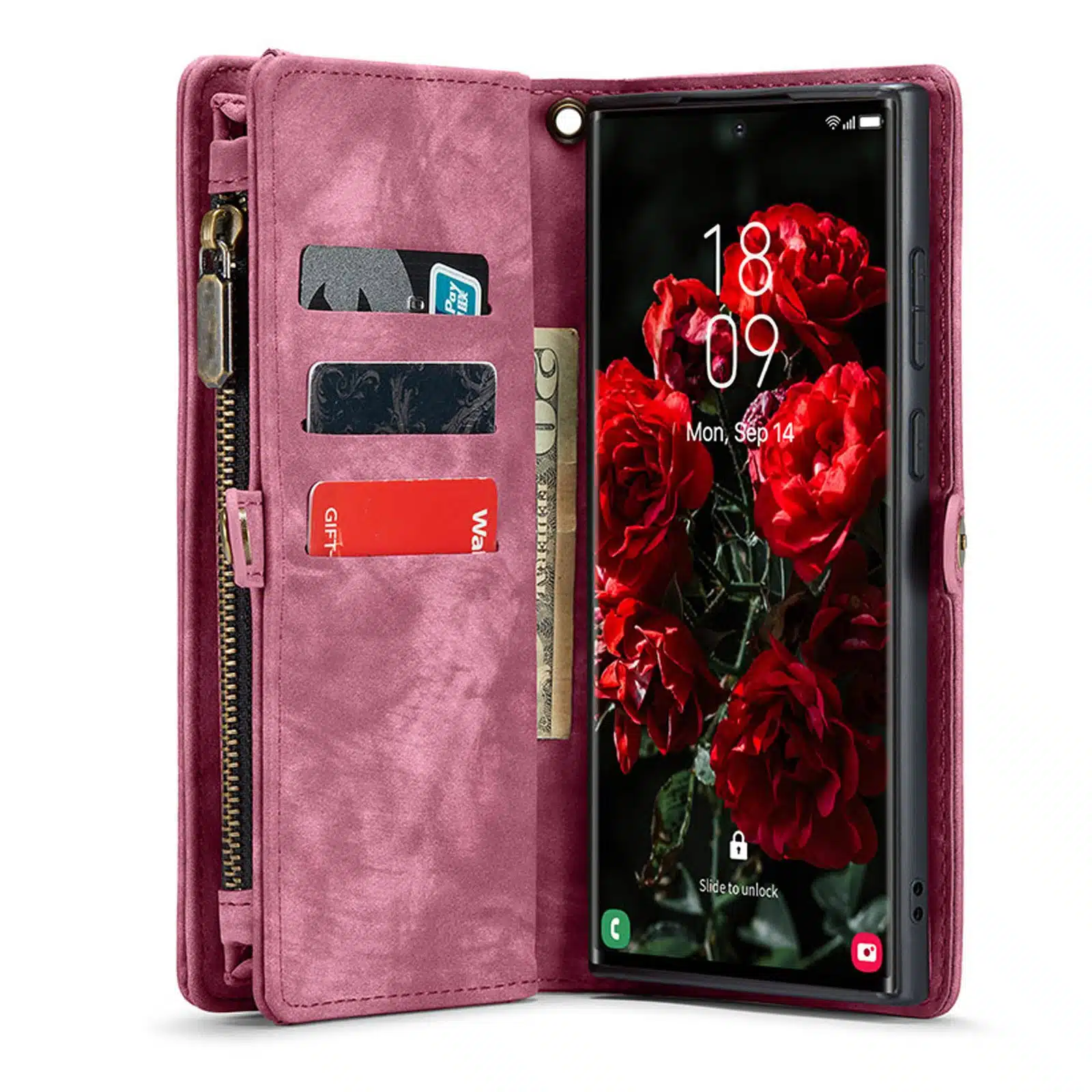 Solidenz Urban Wallet Samsung Galaxy S25 Ultra hoesje – Rood - Afbeelding 3