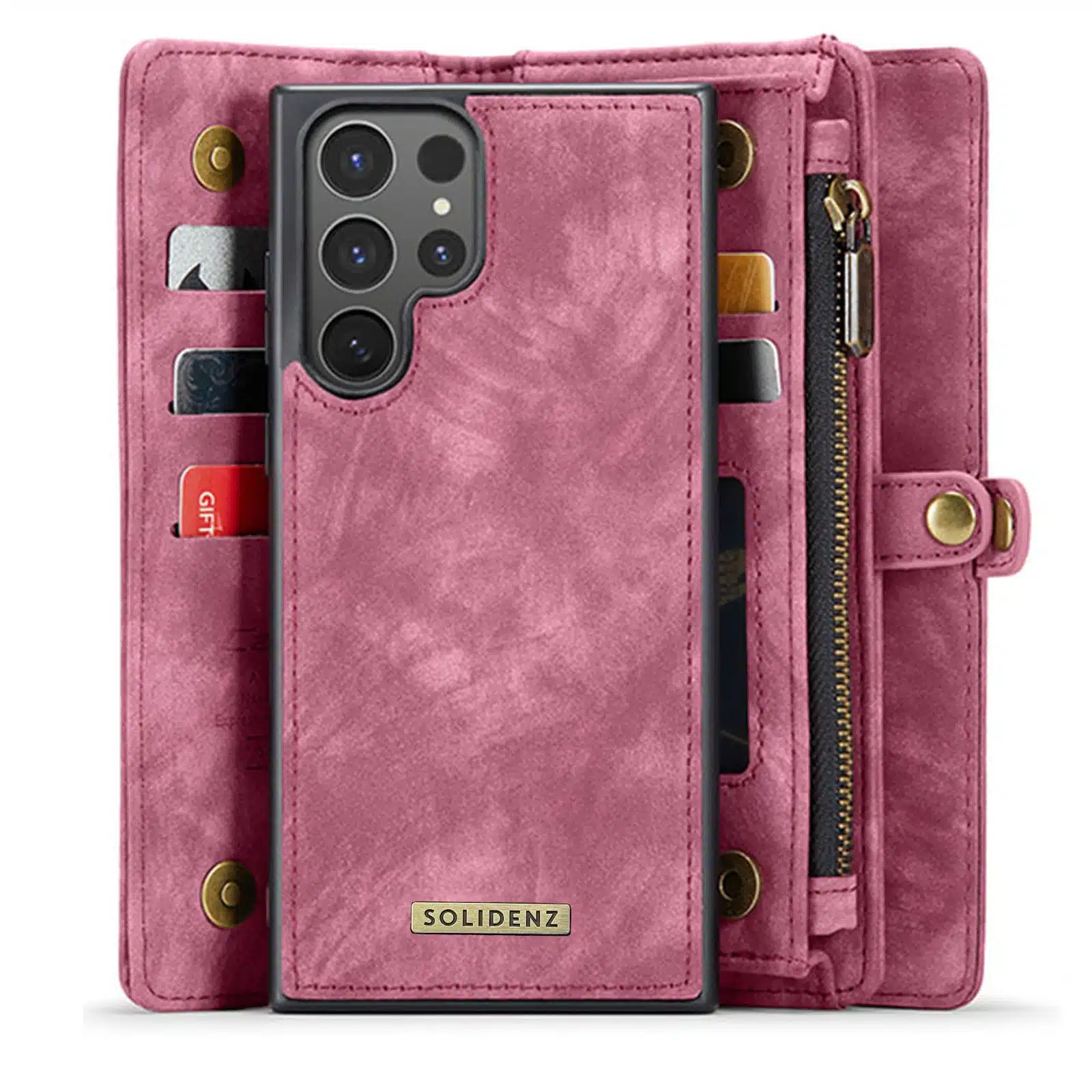 Solidenz Urban Wallet Samsung Galaxy S25 Ultra hoesje – Rood - Afbeelding 2