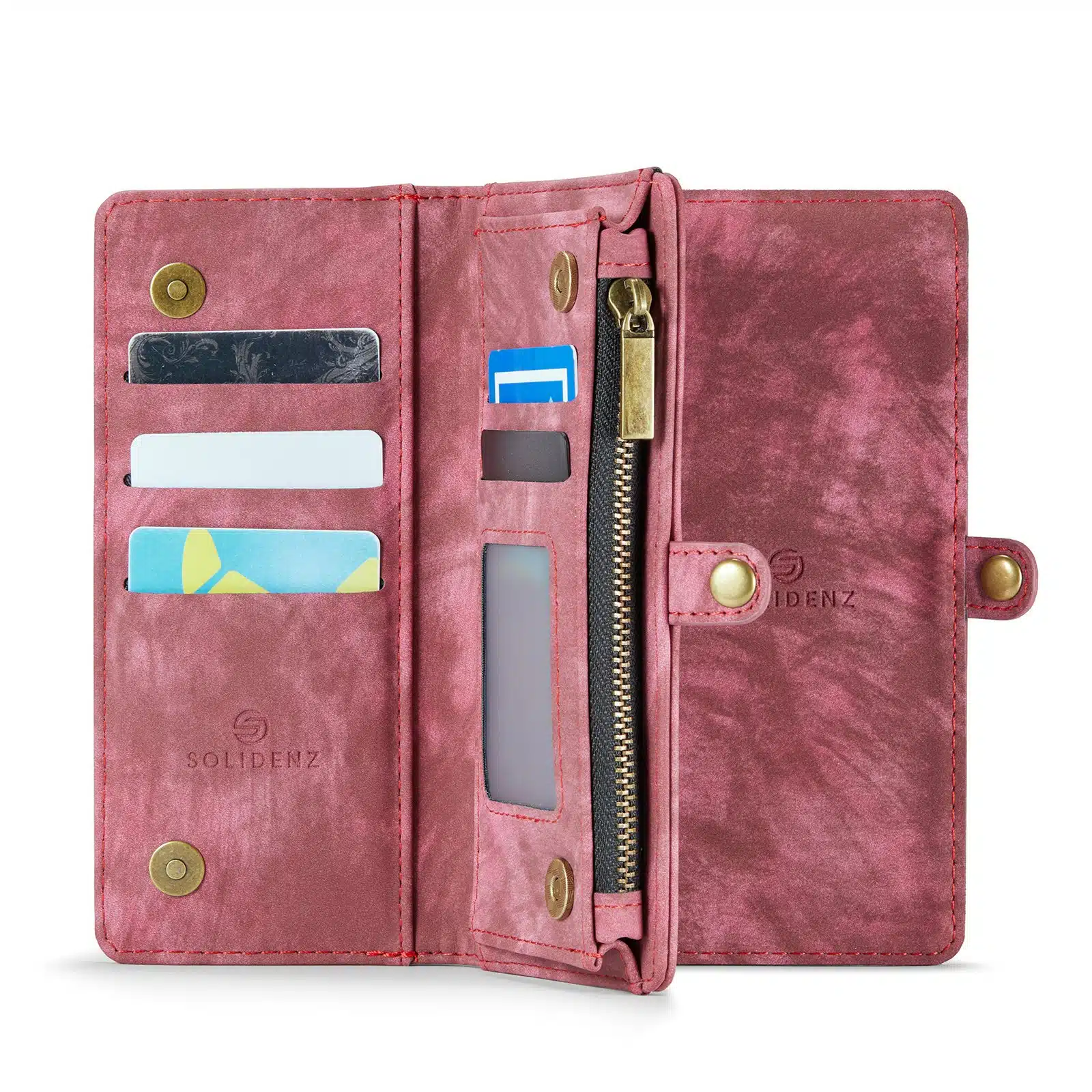 Solidenz Urban Wallet Samsung Galaxy S25 Ultra hoesje – Rood - Afbeelding 10