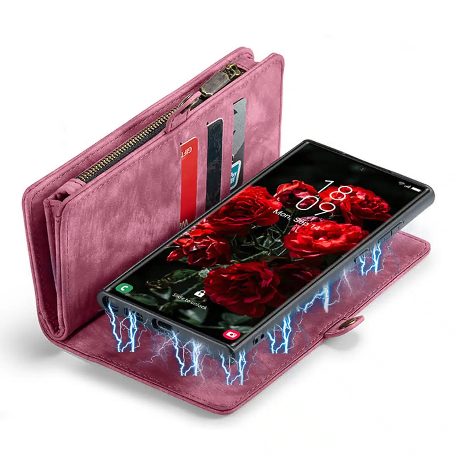 Solidenz Urban Wallet Samsung Galaxy S25 Ultra hoesje – Rood - Afbeelding 9