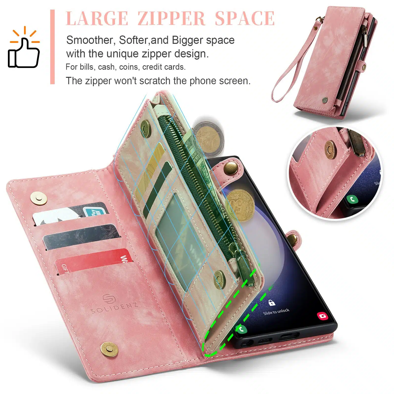 Solidenz-Urban-Wallet-Samsung-Galaxy-S25-Ultra-hoesje-Roze-10-Cityhoesje.nl
