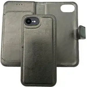 Cityhoesje-Bookcase 2in1 iPhone 16e-17e-Zwart - Afbeelding 1
