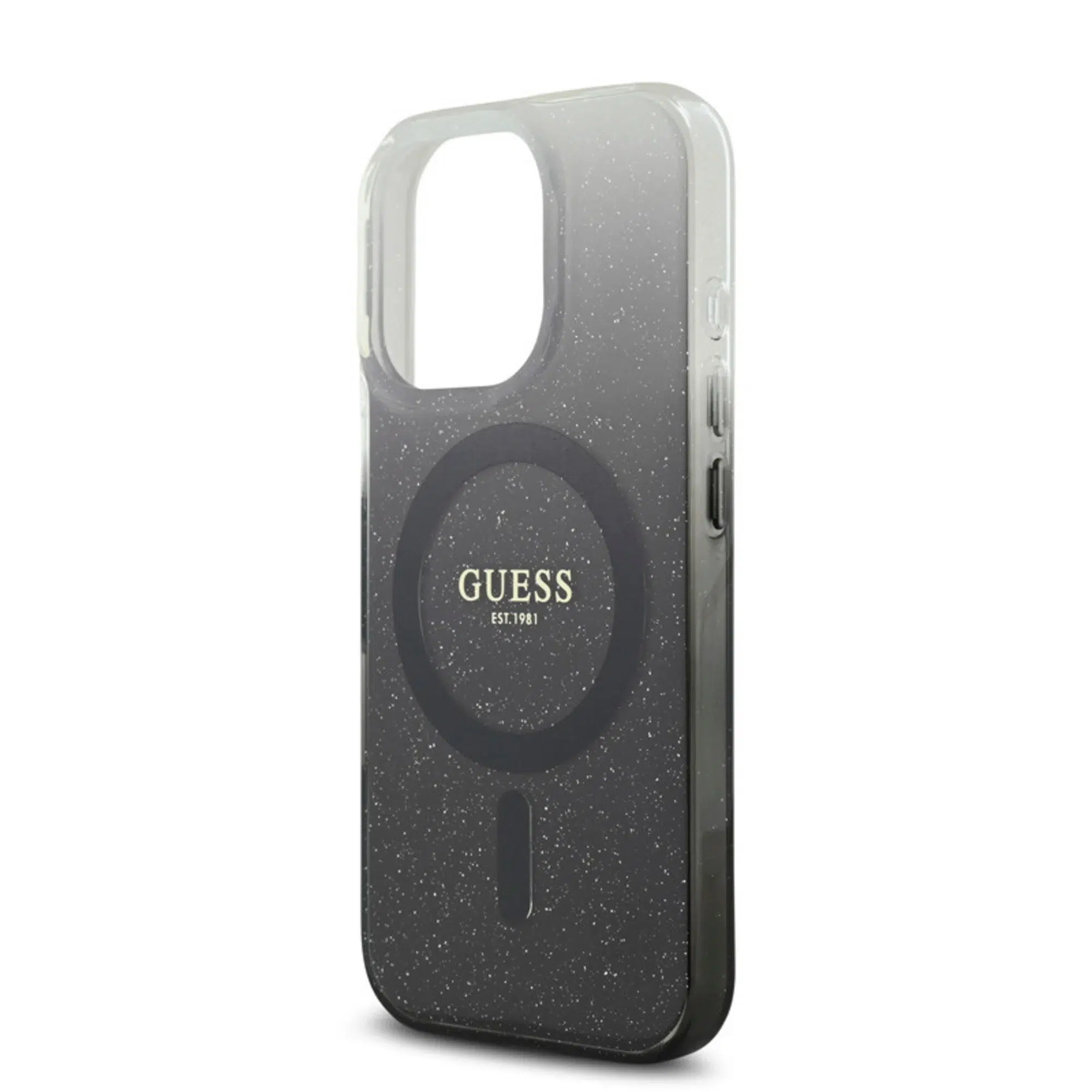 Guess - Backcover iPhone 16 Pro Max - Magsafe IML glitter gradient - Zwart - Afbeelding 5