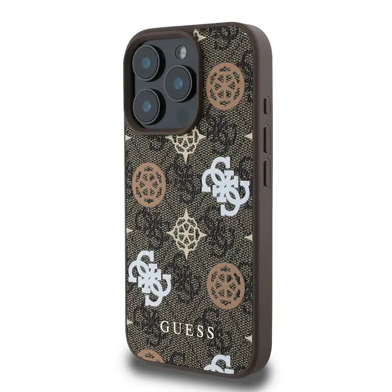 Guess - Backcover iPhone 16 Pro Max  - Magsafe - Peony on 4G - Brown - Afbeelding 2