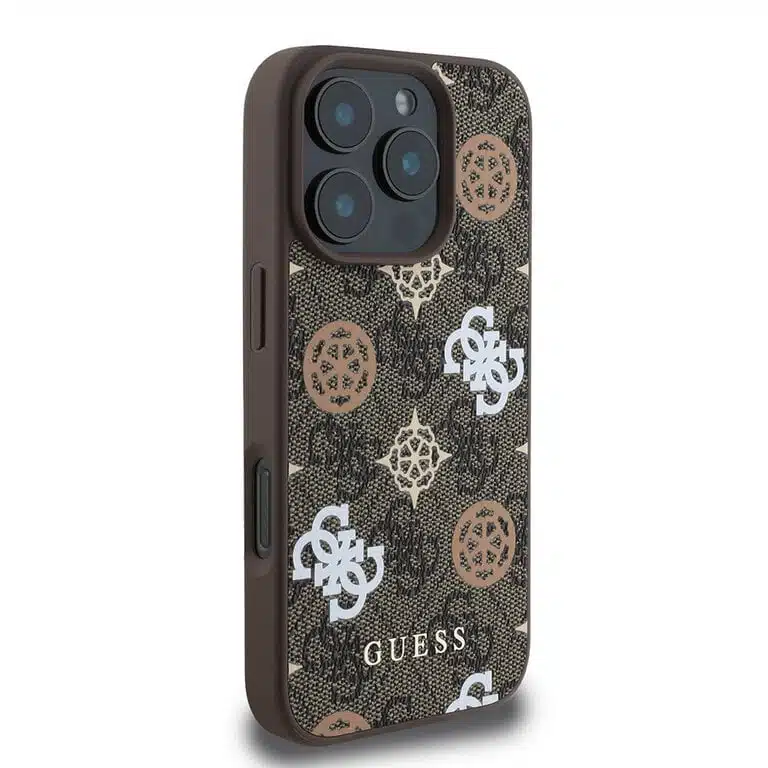 Guess - Backcover iPhone 16 Pro Max  - Magsafe - Peony on 4G - Brown - Afbeelding 4