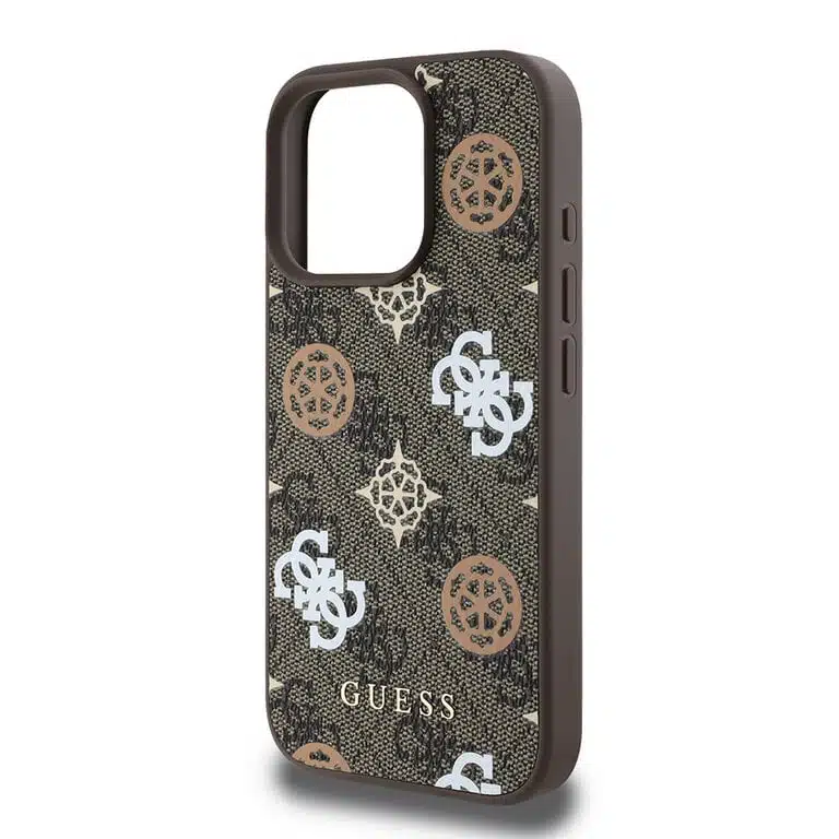 Guess - Backcover iPhone 16 Pro Max  - Magsafe - Peony on 4G - Brown - Afbeelding 6