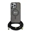 Guess - Backcover iPhone 16 Pro Max - Magsafe IML Glitter with pearls strap - Zwart - Thumbnail Image 1