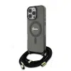 Guess - Backcover iPhone 16 Pro Max - Magsafe IML Glitter with pearls strap - Zwart - Thumbnail Image 2