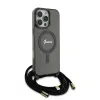 Guess - Backcover iPhone 16 Pro Max - Magsafe IML Glitter with pearls strap - Zwart - Thumbnail Image 3