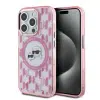 Karl Lagerfeld - Backcover iPhone 16 Pro - Magsafe IML metal monogram kc - Roze - Thumbnail Image 1
