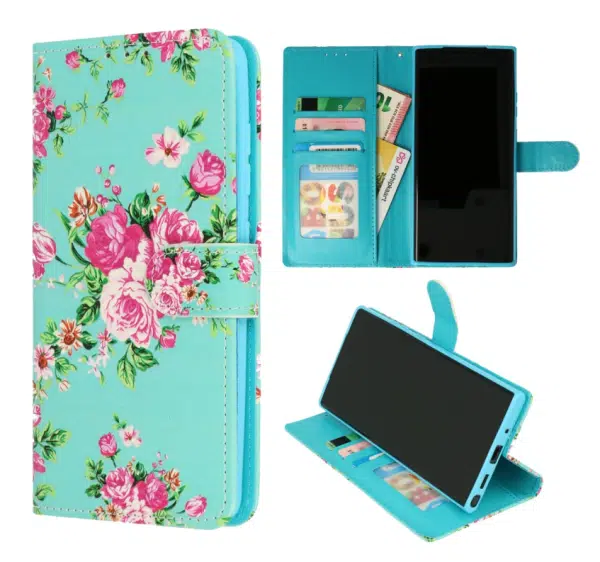 Casemania - Bookcase Geschikt voor Samsung Galaxy A25 - Bloemen Blauw