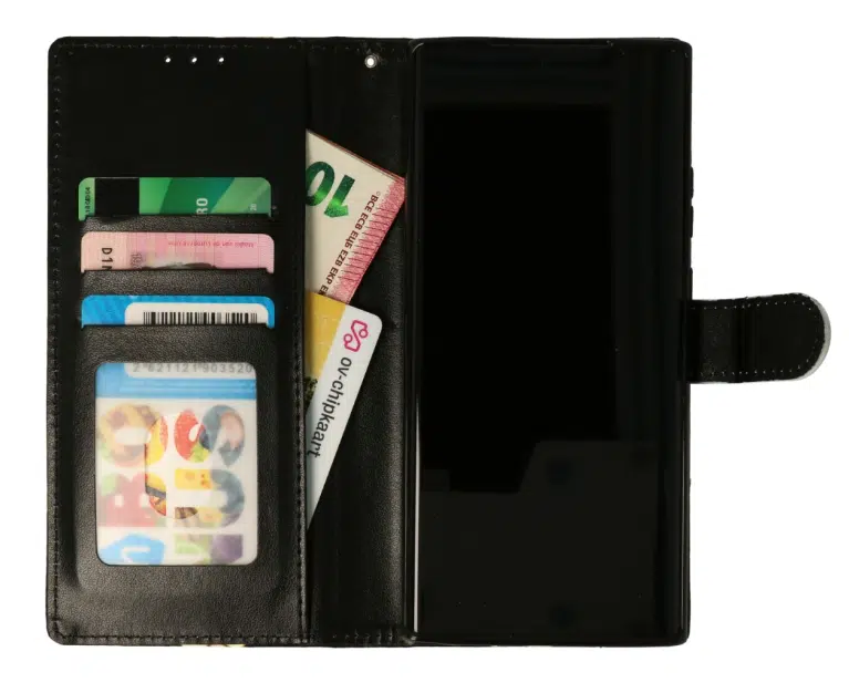 Samsung A36 -A56 -Bookcase Print-Marmer Zwart-3-Cityhoesje.nl