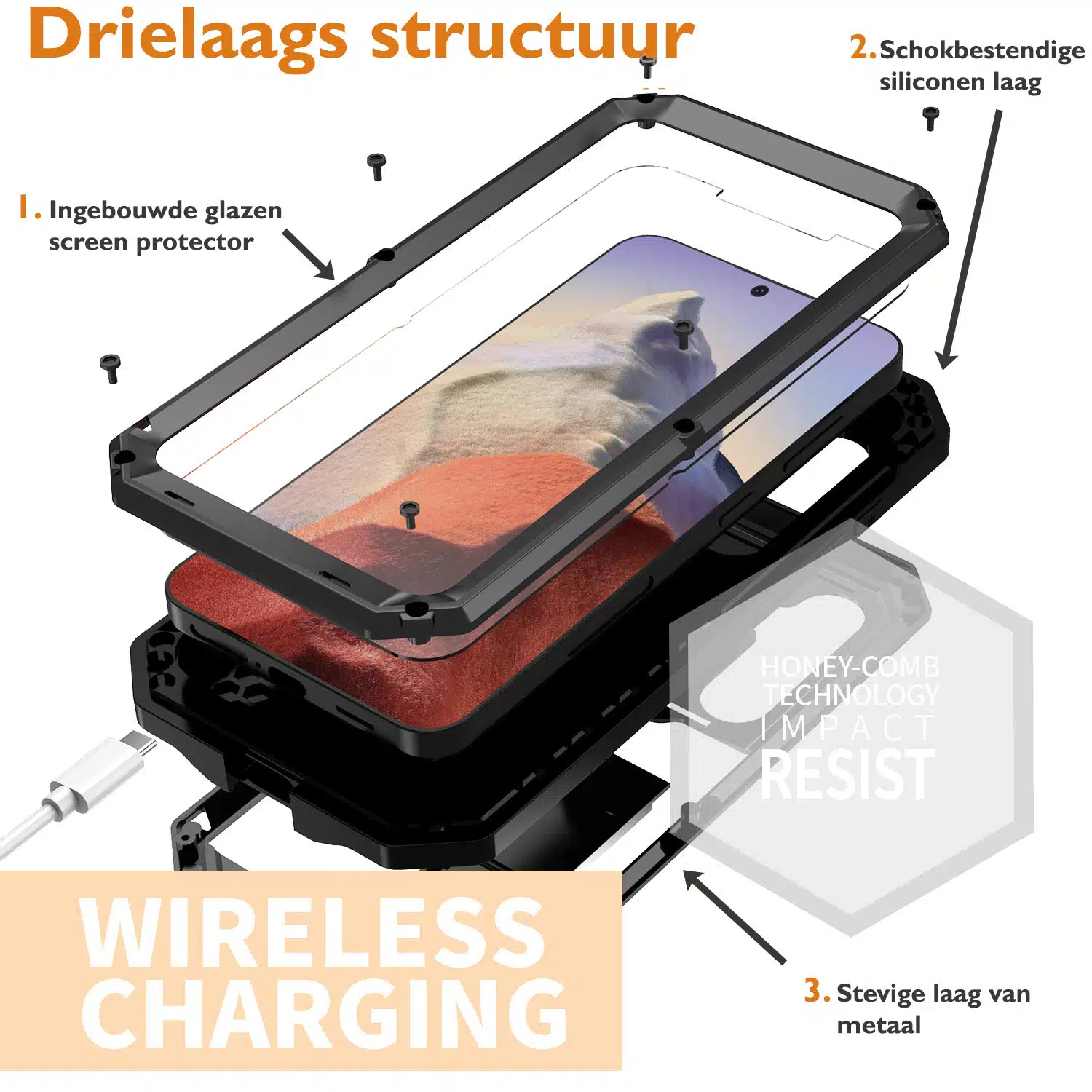 Stofdicht-metalen-hoes-Samsung-Galaxy-S25-Zwart-3