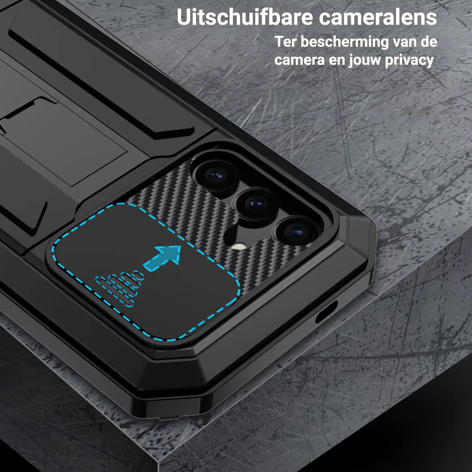 Stofdicht-metalen-hoes-Samsung-Galaxy-S25-Zwart-5