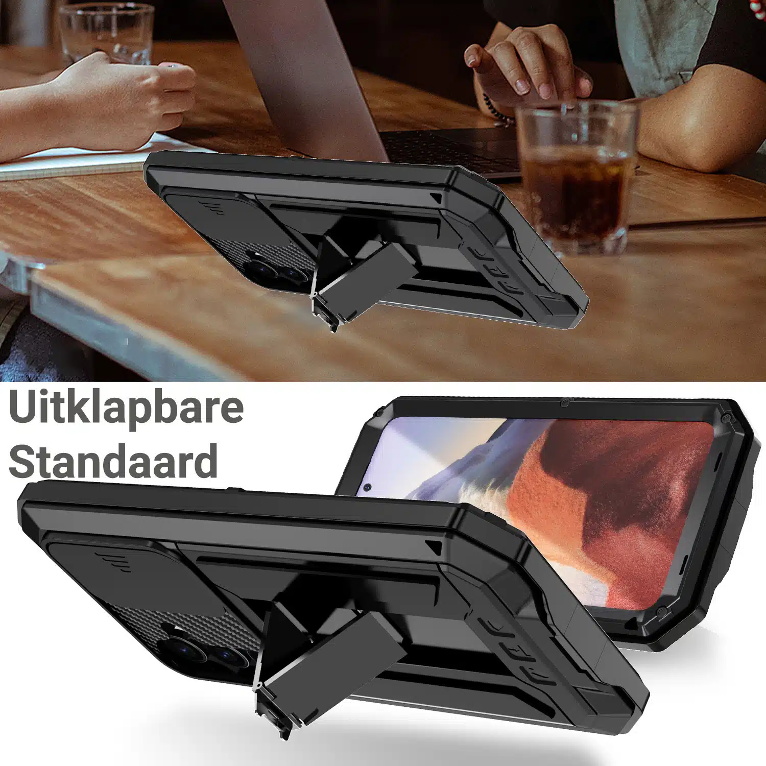 Stofdicht-metalen-hoes-Samsung-Galaxy-S25-Zwart-6