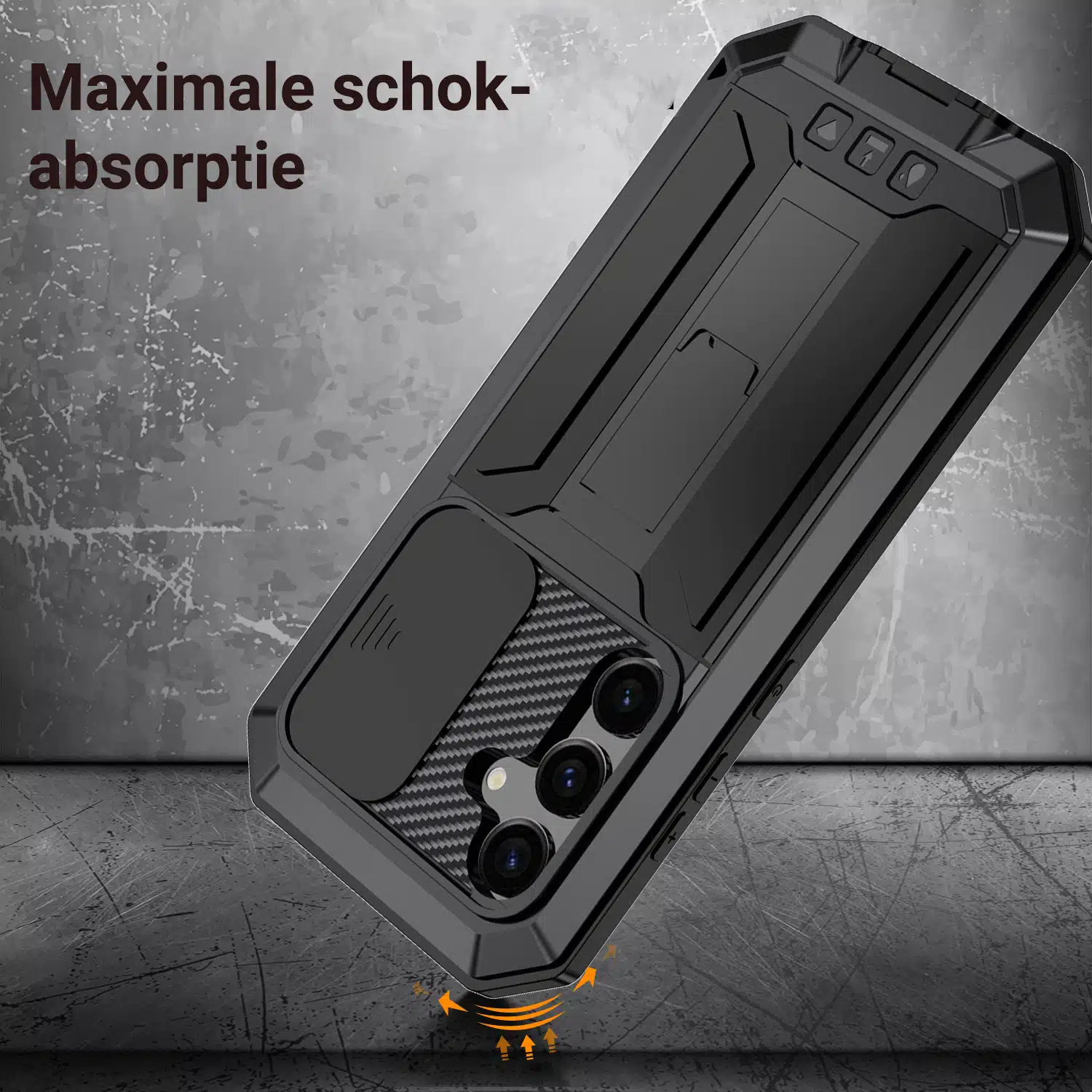 Stofdicht-metalen-hoes-Samsung-Galaxy-S25-Zwart-7