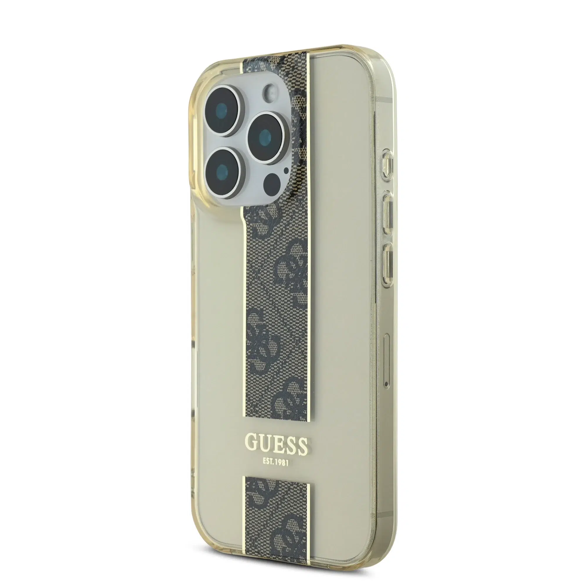 Guess - Backcover iPhone 16 Pro Max - IML 4G stripes - Bruin - Afbeelding 2