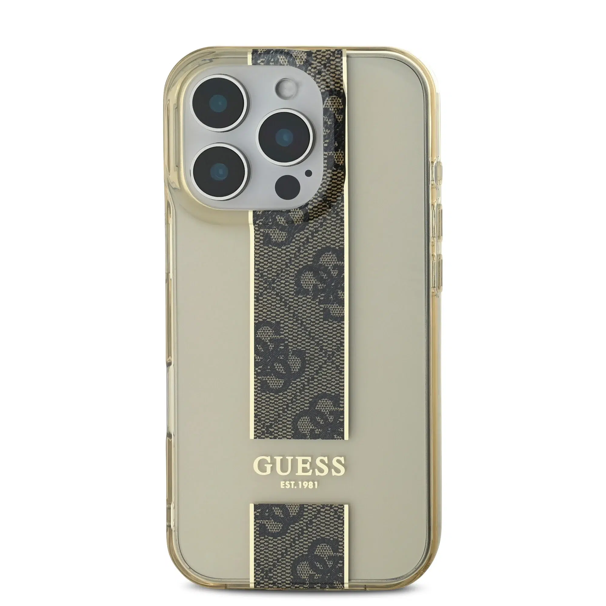 Guess - Backcover iPhone 16 Pro Max - IML 4G stripes - Bruin - Afbeelding 3