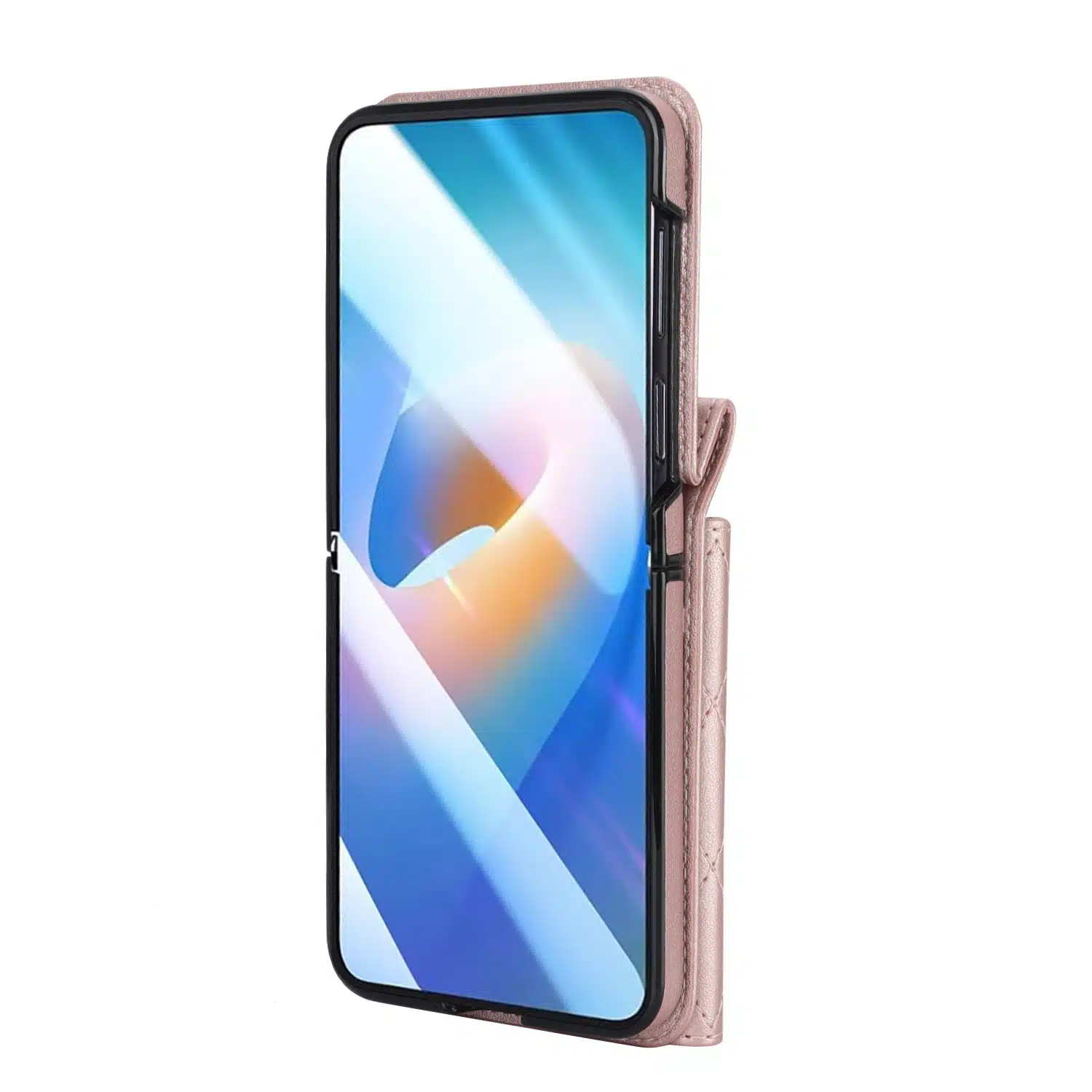 Solidenz Fashion Portemonnee hoesje met koord Samsung Galaxy Z Flip 6 – Roségoud - Afbeelding 8