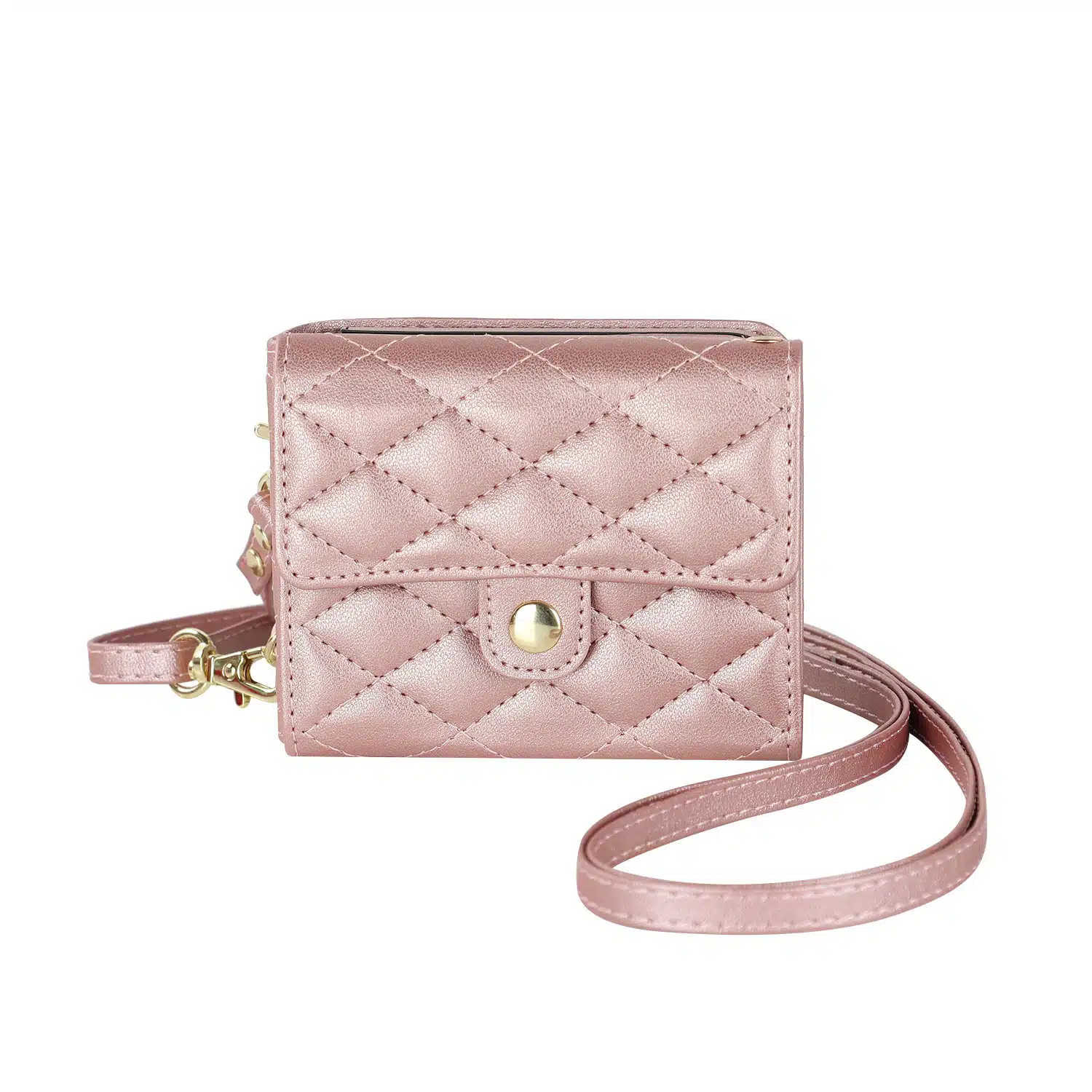 Solidenz Fashion Portemonnee hoesje met koord Samsung Galaxy Z Flip 6 – Roségoud - Afbeelding 7