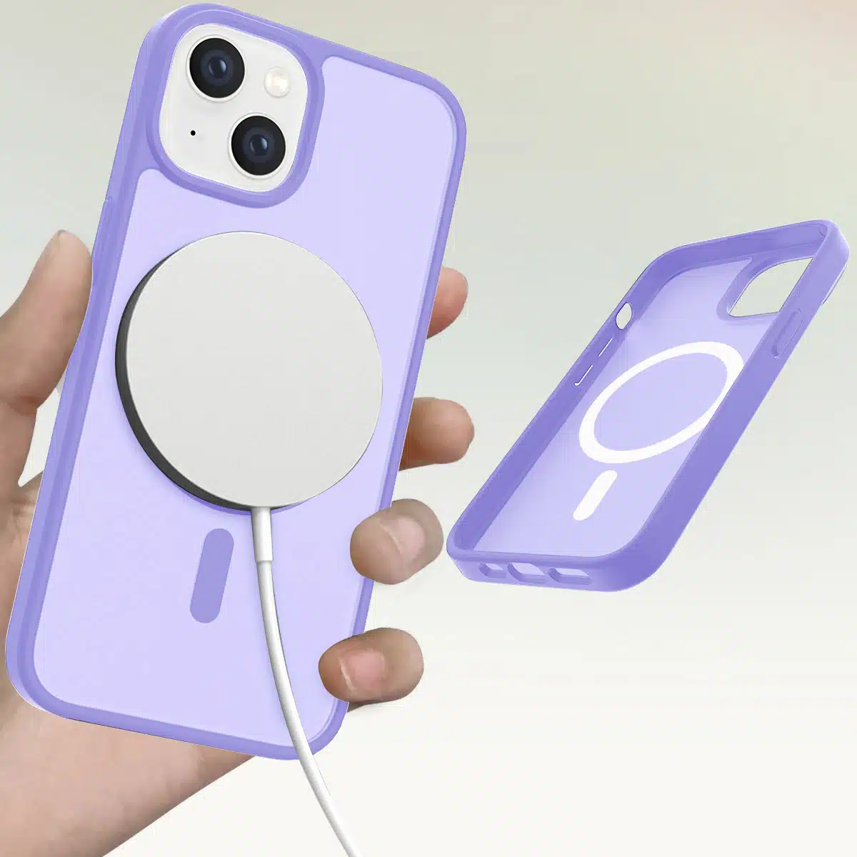 Solidenz - FrostMag iPhone 14 / 13 Backcover – Sierra - Paars - Afbeelding 3