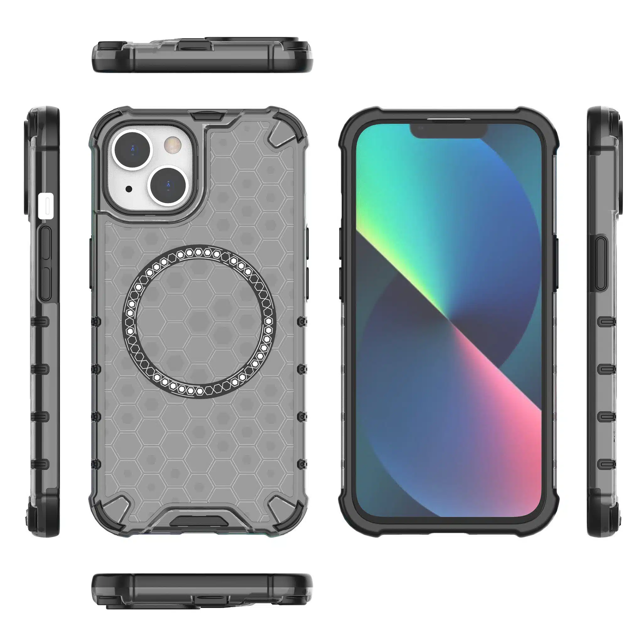 Solidenz - HexArmor - MagShield iPhone 14 – 13 Backcover Zwart - Afbeelding 2