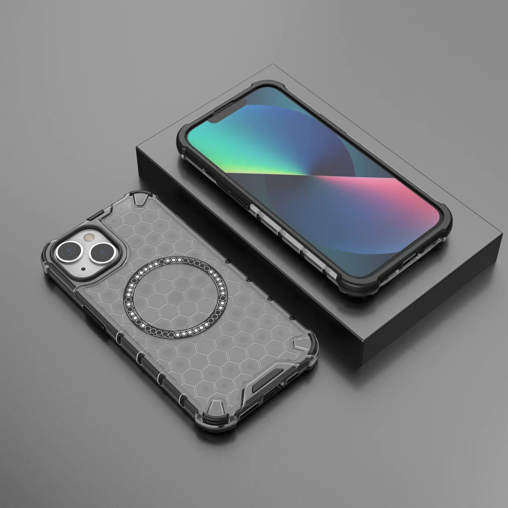 Solidenz - HexArmor - MagShield iPhone 14 – 13 Backcover Zwart - Afbeelding 5