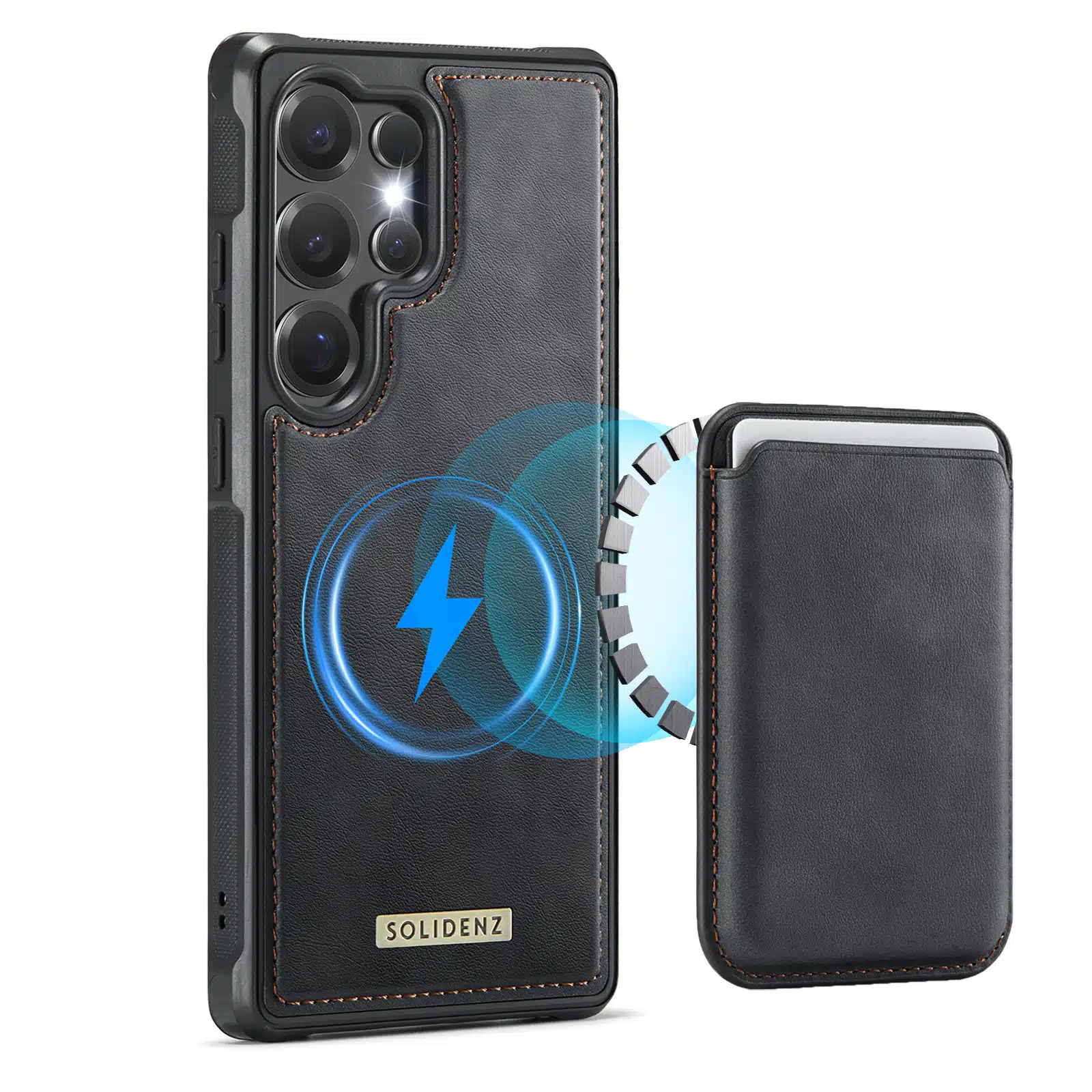 Solidenz-MagSafe-Wallet-Backcover-voor-Samsung-Galaxy-S25-Ultra-Zwart-1