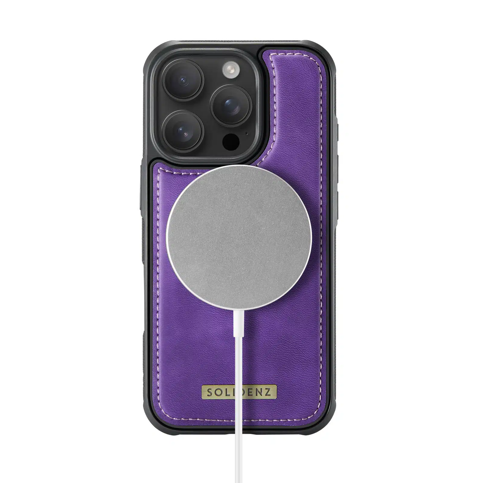 Solidenz - Backcover Wallet iPhone 16 Pro - MagSafe – Paars - Afbeelding 5