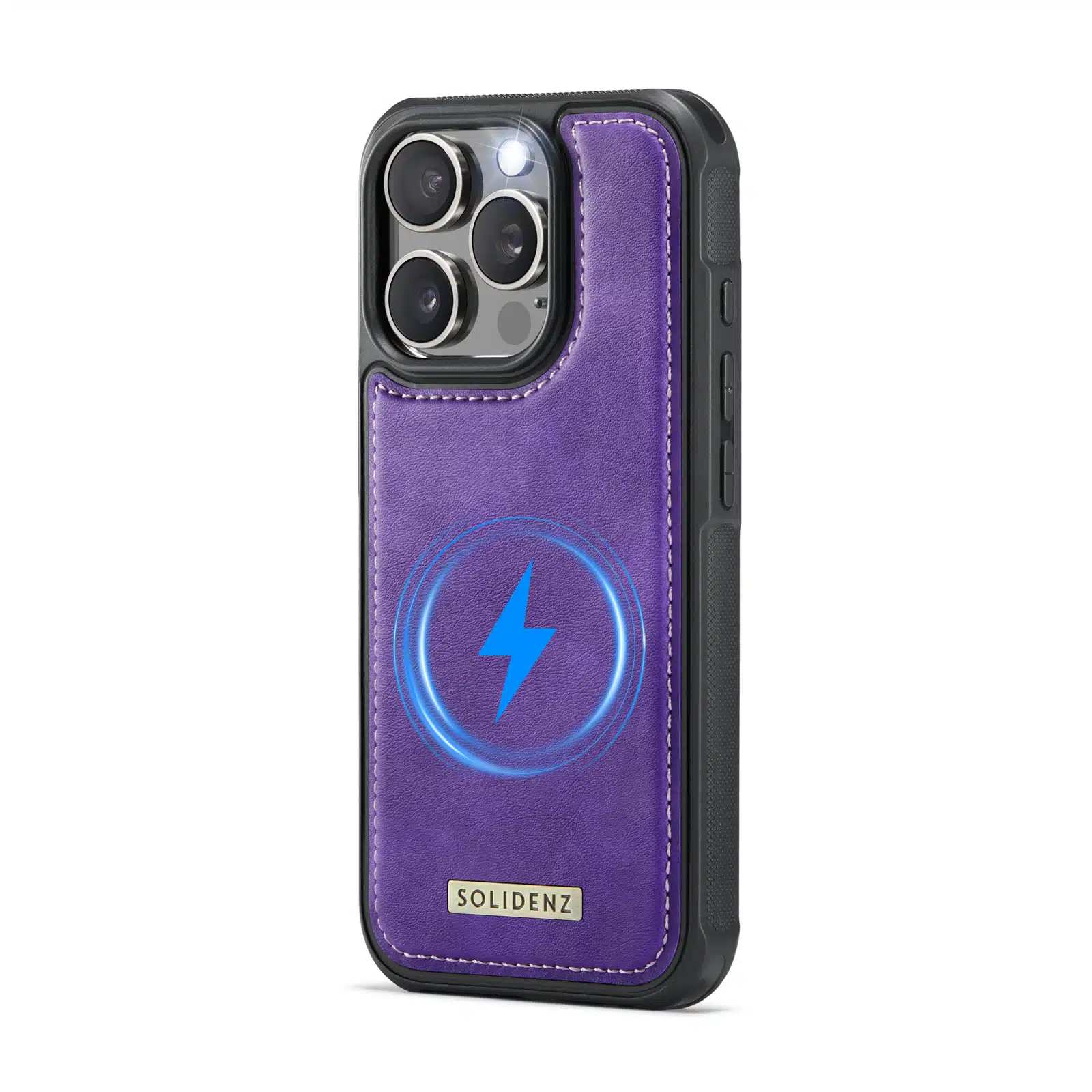 Solidenz - Backcover Wallet iPhone 16 Pro - MagSafe – Paars - Afbeelding 2