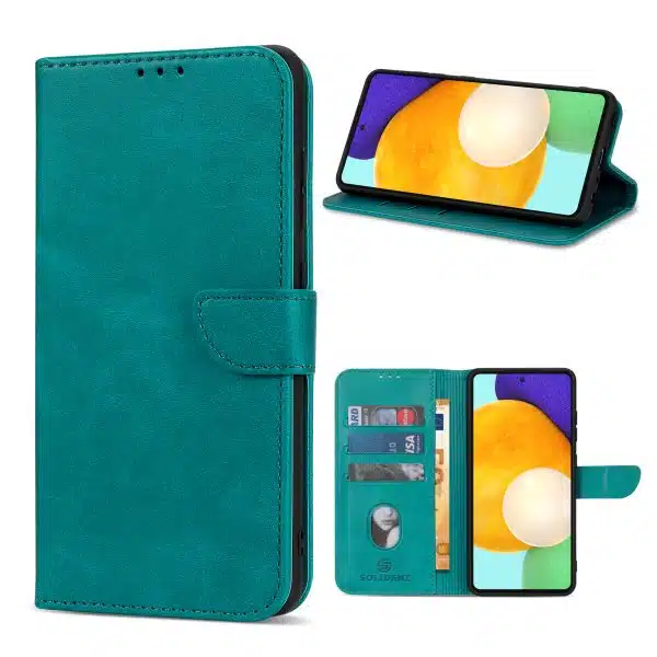 Solidenz - Bookcase - Geschikt voor - Samsung A34 – Blauw