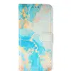 Cityhoesje-Samsung S25 Ultra-Bookcase Print-Marmer Blauw-Goud-2-Cityhoesje.nl