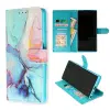 Cityhoesje-Samsung S25 Ultra-Bookcase Print-Marmer Roze-Blauw-1-Cityhoesje.nl