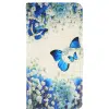 Cityhoesje-Samsung S25 Ultra-Bookcase Print-Vlinder Blauw-2-Cityhoesje.nl
