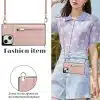 Solidenz - Backcover Fashion Wallet met koord - iPhone 13/14 – Roségoud - Thumbnail Image 4