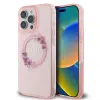 Guess - Backcover iPhone 16 Pro - Magsafe IML flowers wreath - Roze - Thumbnail Image 1