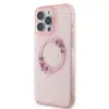 Guess - Backcover iPhone 16 Pro - Magsafe IML flowers wreath - Roze - Thumbnail Image 2