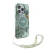 Guess - Backcover iPhone 16 Pro - Magsafe IML Flowers with pearl strap - Green - Thumbnail Image 3