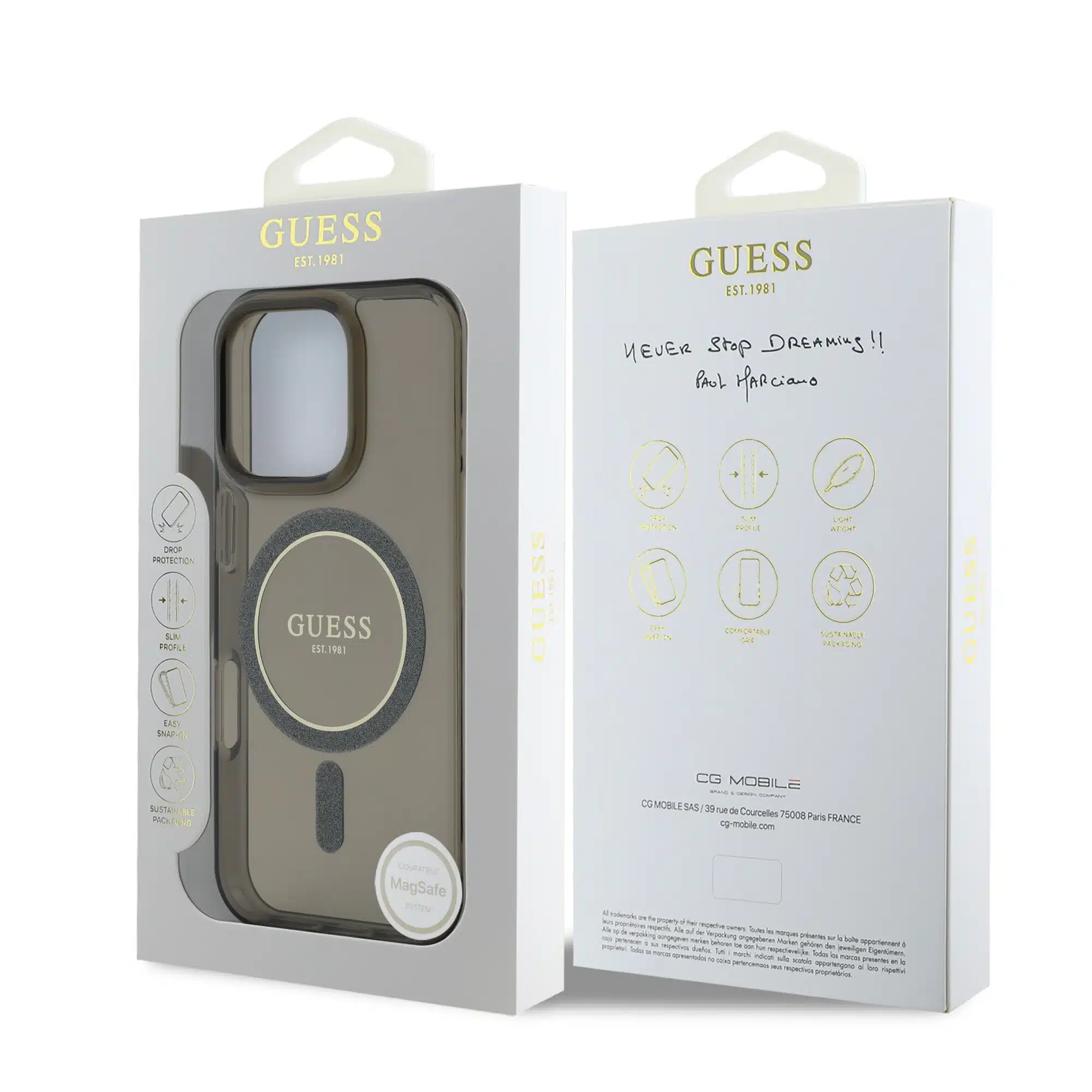 Guess - Backcover iPhone 16 Pro - Magsafe IML - Zwart - Afbeelding 6