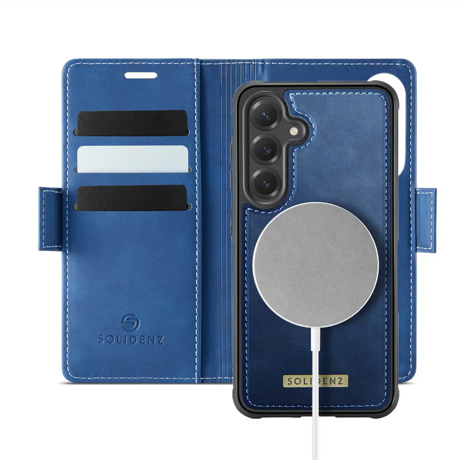 Solidenz 2-in-1 MagSafe Wallet Case voor Samsung Galaxy S25 Plus-S24 Plus – Blauw - Afbeelding 1