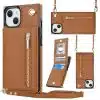 Solidenz-Portemonnee-hoesje-met-koord-iPhone-13-14-Bruin